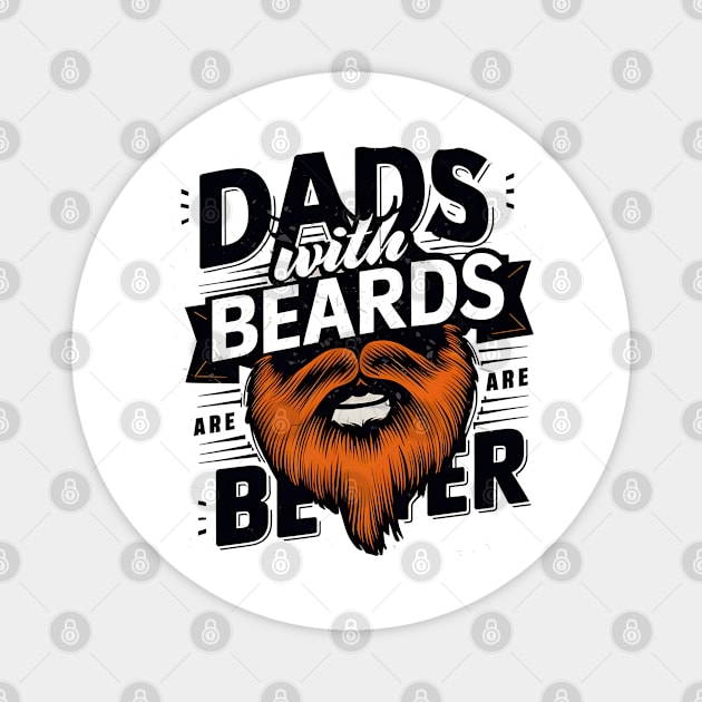 Best Beard Art For Men Dad Facial Hair Bearded Beard Lover Magnet by Melisachic